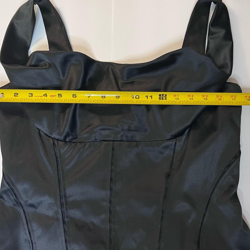 White House Black Market Black Satin and Lace Bustier - Picture 12 of 13